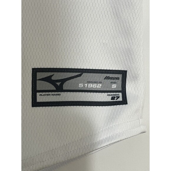 Mizuno Blacksox Baseball #27 Jersey White/Black/Orange Size Small - Picture 6 of 9